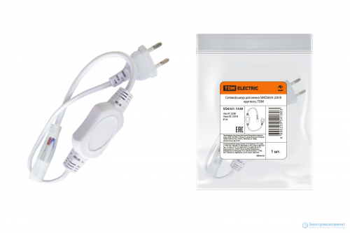 Сетевой шнур для неона SMD2835-220 В круглого, TDM