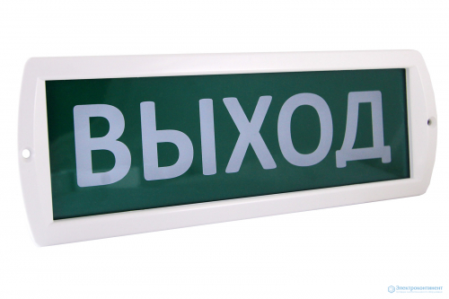 Оповещатель охранно-пожарный световой Топаз-220-РИП "Выход" 220 В резерв. источник питания, IP52 TDM