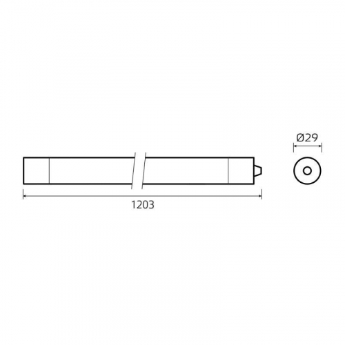 Светильник светодиодный 1203х29х29мм 24Вт 4000К 2500лм IP65 COMPACT линейный матов. GAUSS 143424224