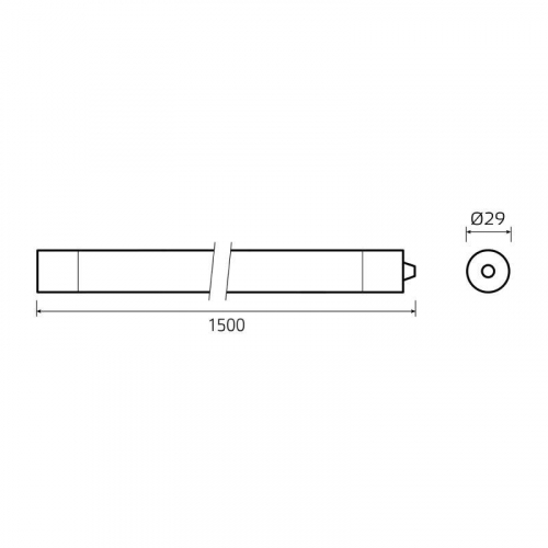 Светильник светодиодный 1500х29х29мм 36Вт 4000К 3650лм IP65 COMPACT линейный матов. GAUSS 143424236