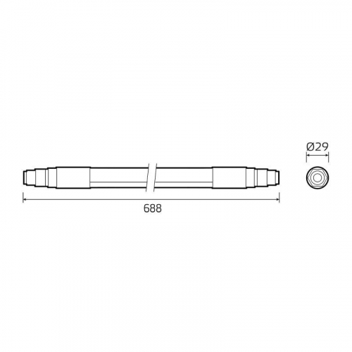 Светильник светодиодный 668х29х29мм 12Вт 6500К 1250лм IP65 COMPACT линейный матов. соед. в линию до 10шт GAUSS 843424312