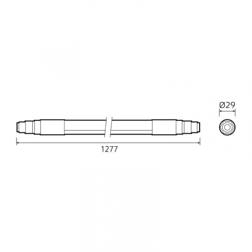 Светильник светодиодный 1277х29х29мм 24Вт 6500К 2500лм IP65 COMPACT линейный матов. соед. в линию до 10шт GAUSS 843424324