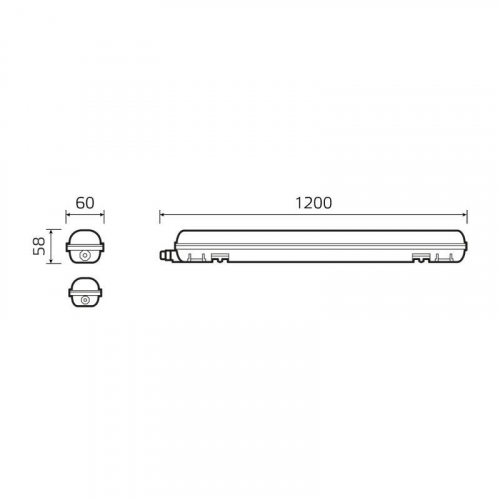 Светильник светодиодный ССП-176 EVO 1200х60х58 36Вт 4000К 4320лм IP65 175-265В сенсорный матов. и соед. в линию GAUSS 864424236-S