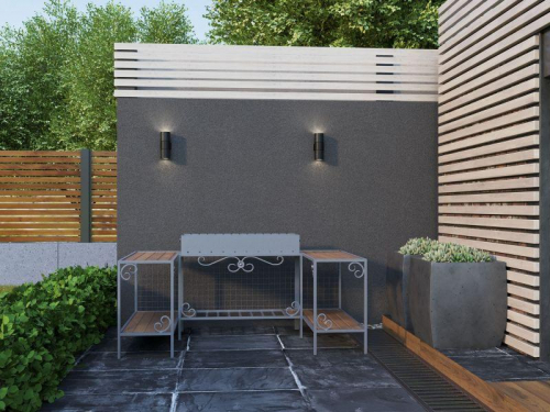 Светильник уличный 5108 2хGU10 IP65 настенный сер. IEK LT-UBU0-5108-GU10-2-K03