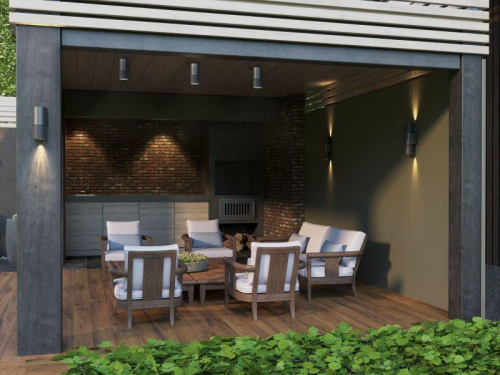 Светильник уличный 5110 GU10 IP65 потолочный сер. IEK LT-UPU0-5110-GU10-1-K03