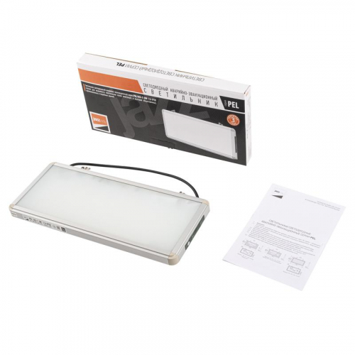 Светильник светодиодный PEL 103-1 (табло) 3Вт ССА аварийный оповещатель односторонний без наклейки Pro+ JazzWay 5062269